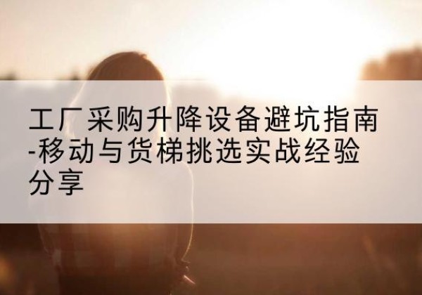 渭滨移动式升降机怎么选-工厂采购升降设备避坑指南-移动与货梯挑选实战经验分享