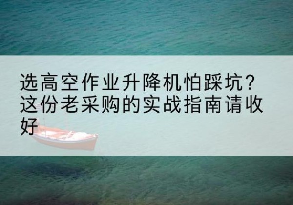 渭滨高空作业升降机厂家推荐-选高空作业升降机怕踩坑？这份老采购的实战指南请收好
